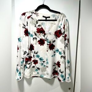 NWT White House Black Market Floral Blouse